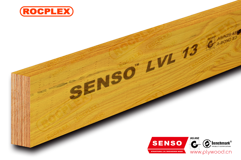 Vigas estructurales LVL E13 de madera de ingeniería LVL de 240 x 65 mm con tratamiento H2S Estructura SENSO LVL 13