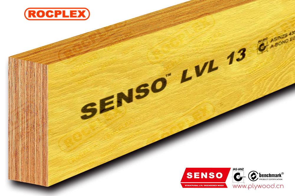 Vigas estructurales LVL E13 de madera de ingeniería LVL de 200 x 65 mm con tratamiento H2S Estructura SENSO LVL 13