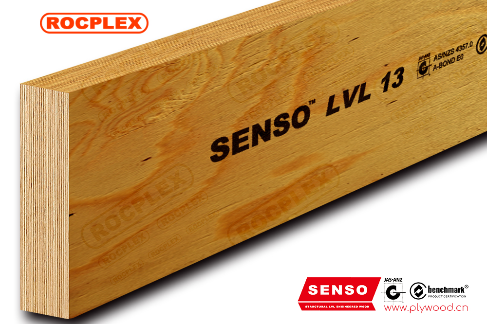 Vigas estructurales LVL E13 de madera de ingeniería LVL de 300 x 63 mm con tratamiento H2S Estructura SENSO LVL 13