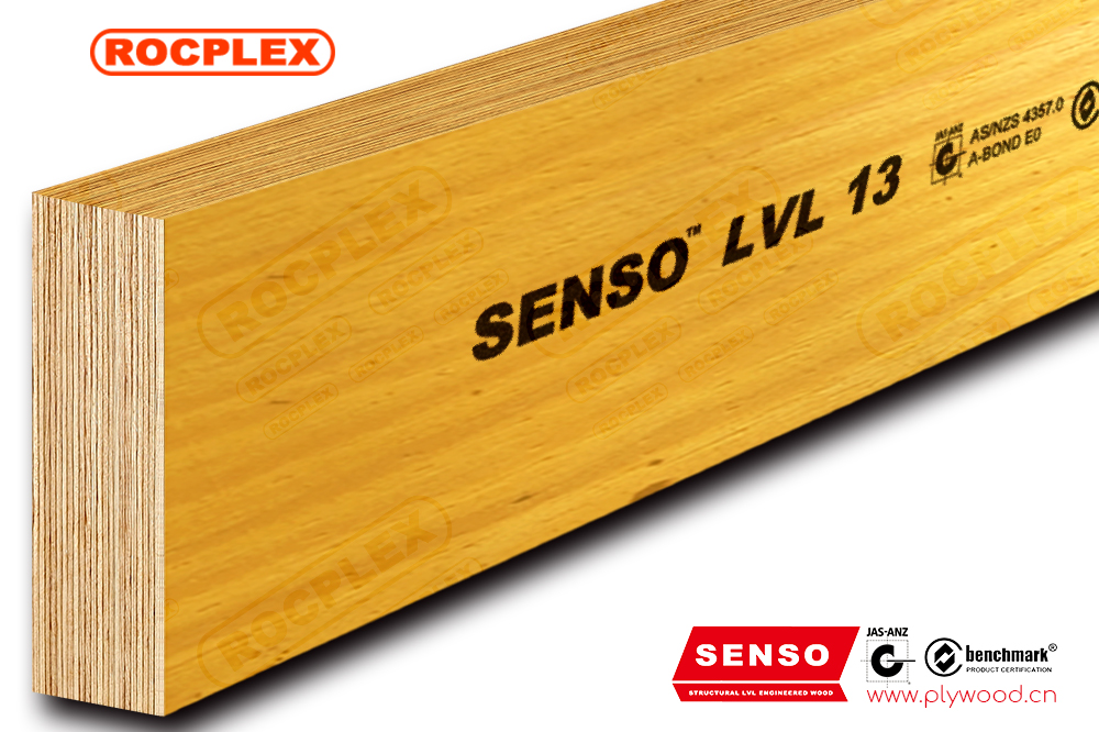 Vigas estructurales LVL E13 de madera de ingeniería LVL de 240 x 63 mm con tratamiento H2S Estructura SENSO LVL 13