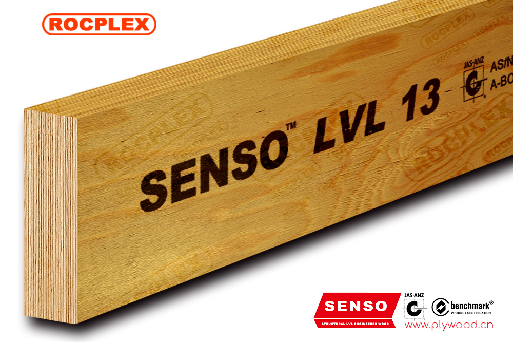 Strukturell LVL E13 Konstruerat trä LVL-balkar 190 x 45 mm H2S-behandlad SENSO-ram LVL 13