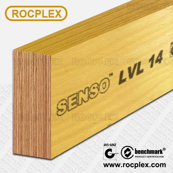 Структурни LVL E14 Проектирани дървени LVL греди 200 x 63 mm H2S, обработени със SENSO рамка LVL F17