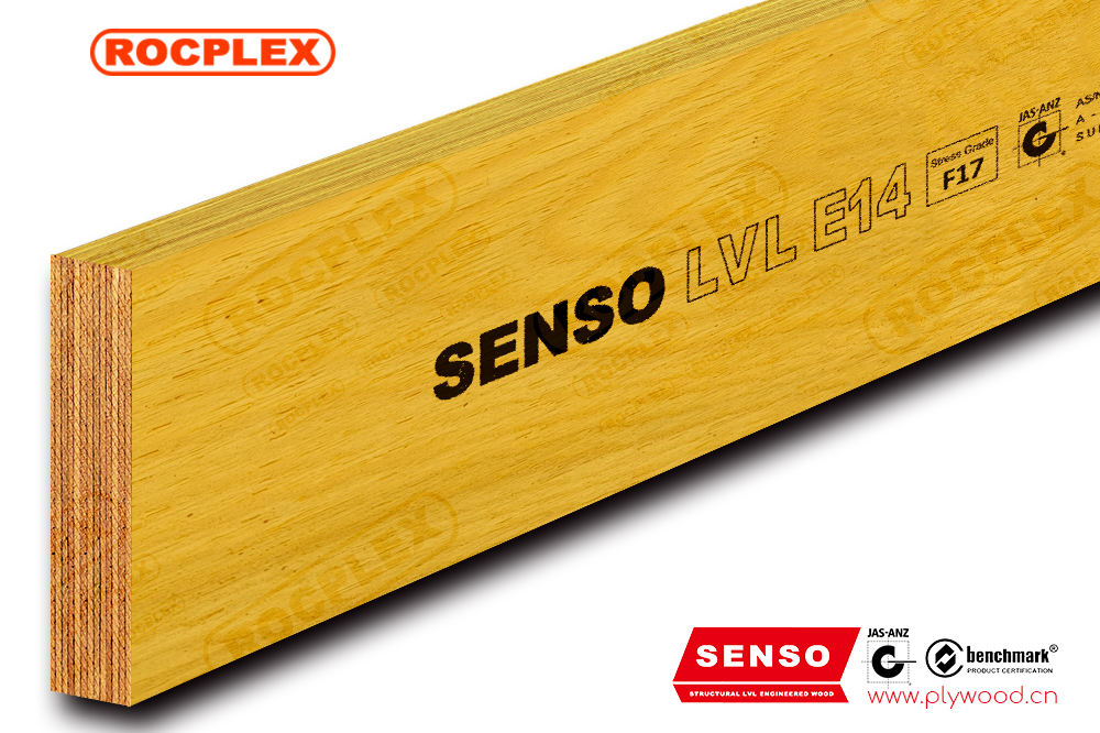 عوارض LVL الخشبية الهيكلية LVL E14 240 × 45 مم H2S المعالجة بإطار SENSO LVL F17