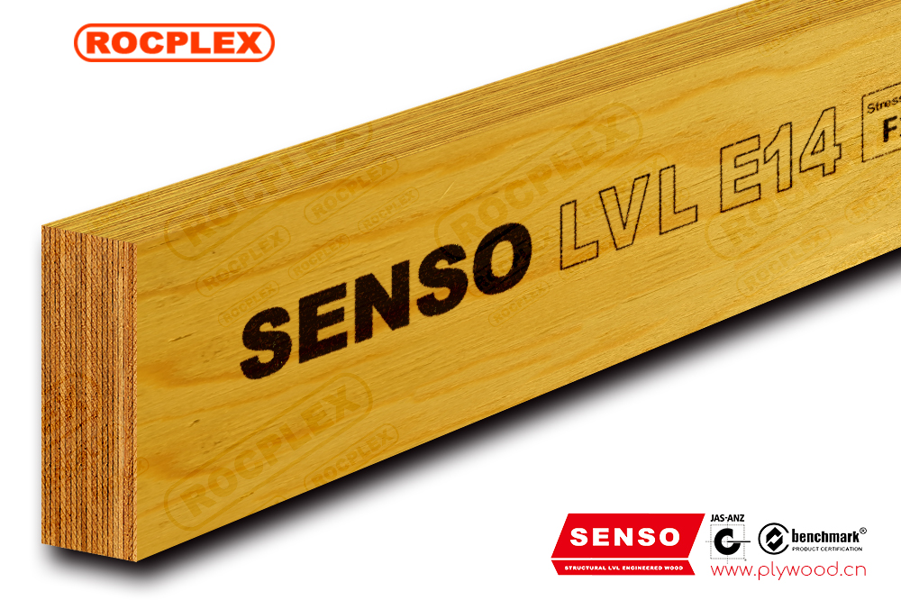 Vigas estructurales LVL E14 de madera de ingeniería LVL de 150 x 45 mm con tratamiento H2S Estructura SENSO LVL F17
