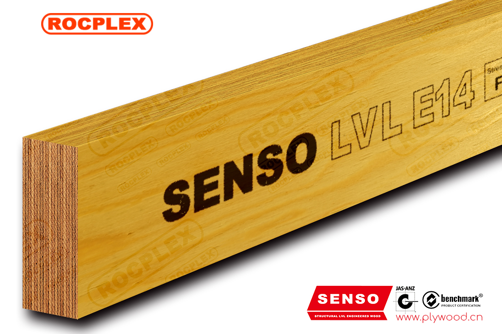 Vigas estructurales LVL E14 de madera de ingeniería LVL de 140 x 45 mm con tratamiento H2S Estructura SENSO LVL F17