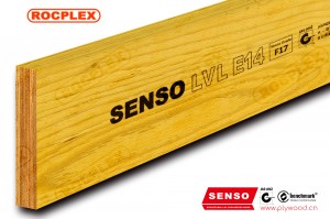 Strukturele LVL E14-gemanipuleerde hout LVL-balke 300 x 45 mm H2S-behandelde SENSO-raamwerk LVL F17