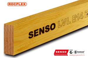 Структурни LVL E14 Проектирани дървени LVL греди 140 x 45 mm H2S, обработени със SENSO рамка LVL F17