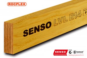 Strukturelle LVL-LVL-E14-LVL-Holzbalken, 150 x 45 mm, H2S-behandelt, SENSO-Rahmen-LVL-F17