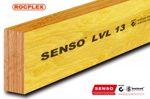 ဖွဲ့စည်းတည်ဆောက်ပုံ LVL E13 Engineered Wood LVL Beams 200 x 65mm H2S ပြုလုပ်ထားသော SENSO Framing LVL 13
