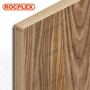 Tablero de madera contrachapada elegante de teca 2440*1220*18 mm (común: 3/4 x 8 ′ x 4 ′. Capa decorativa de teca)