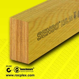 Travi LVL strutturali in legno multistrato E14 150 x 45 mm H2S trattate SENSO Framing LVL F17