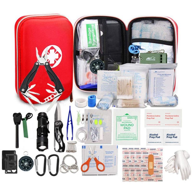 China wholesale OEM 78pcs in one first aid kit in red box