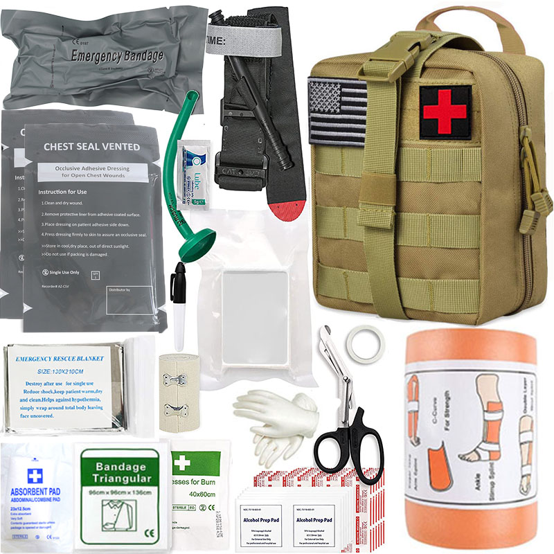 Kit de primeiros socorros IFAK personalizado, bolsa médica tática, kits de sobrevivência militar