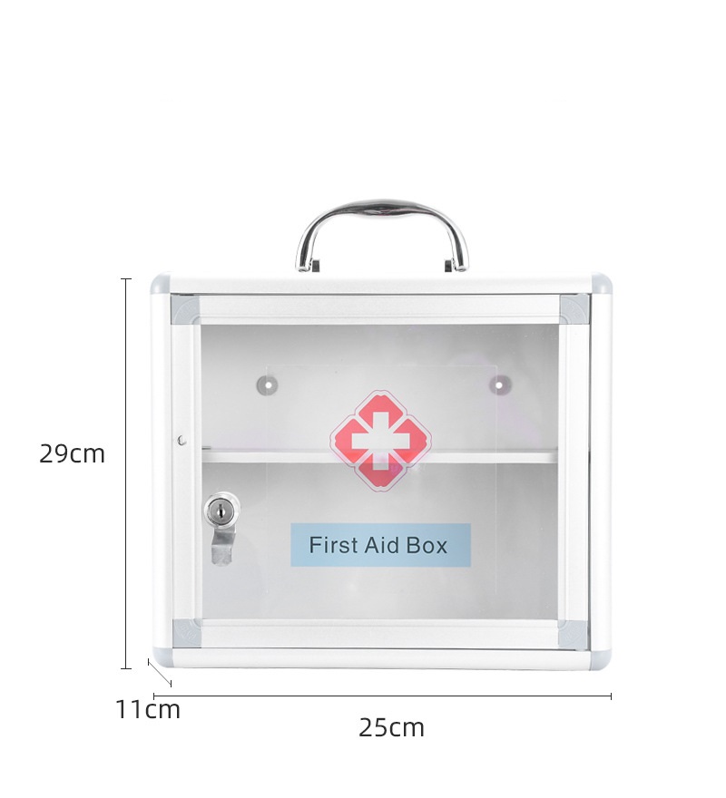 wall mounted aluminum first aid box