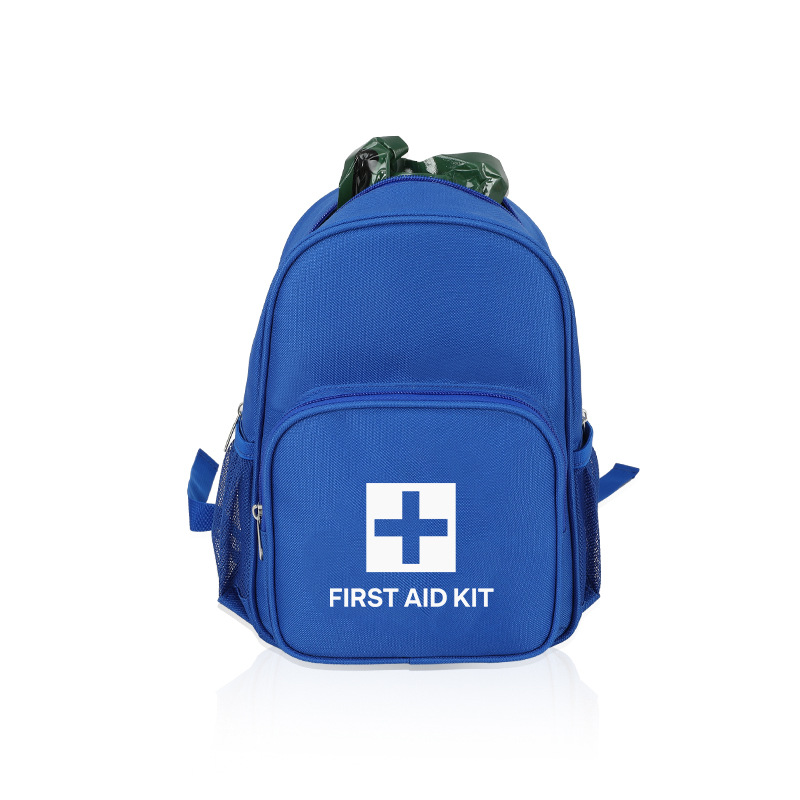 large space blue first aid backpack 