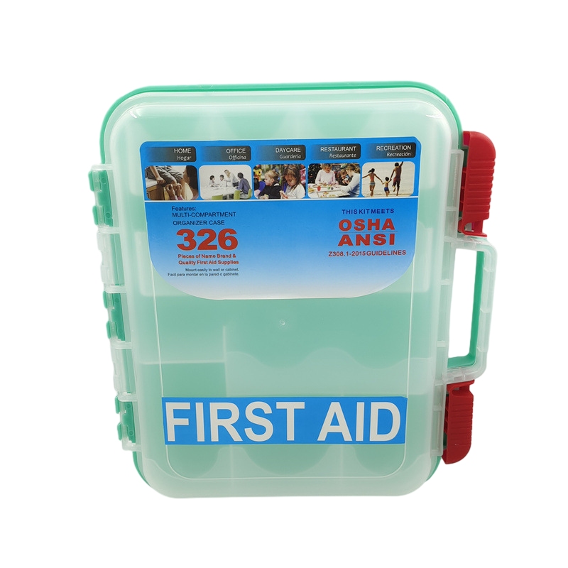 Plastic First Aid kit Box medical empty with Handle & Compartment