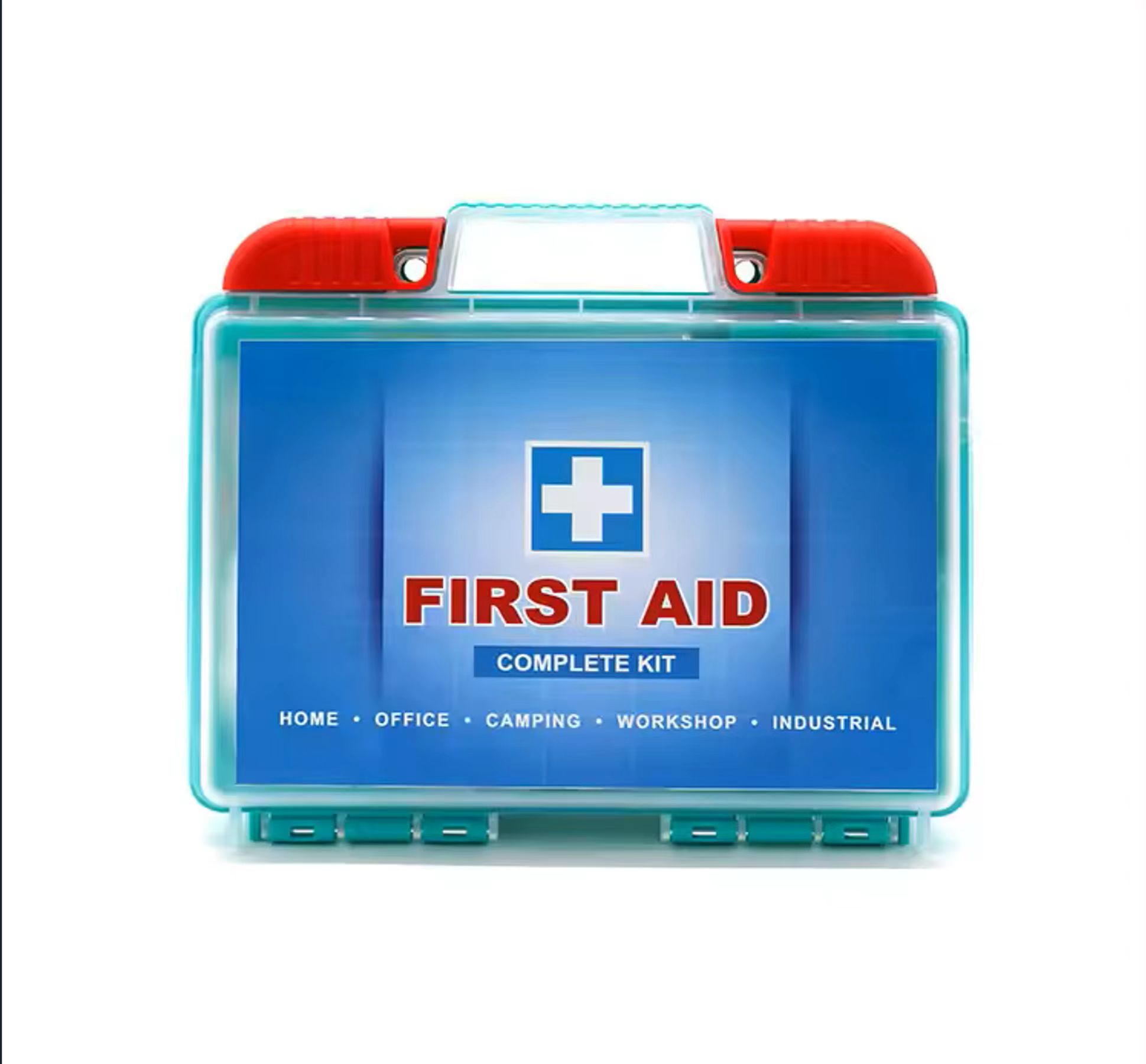 Plastic First Aid kit Box medical empty with Ha...