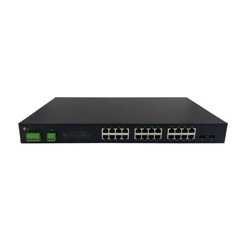 INDUSTRIAL FIBER ETHERNET SWITCH JHA-IGS02G024H-T | 2 1G SFP SLOT+24 10/100/1000TX FOR ELECTRICAL SYSTEM