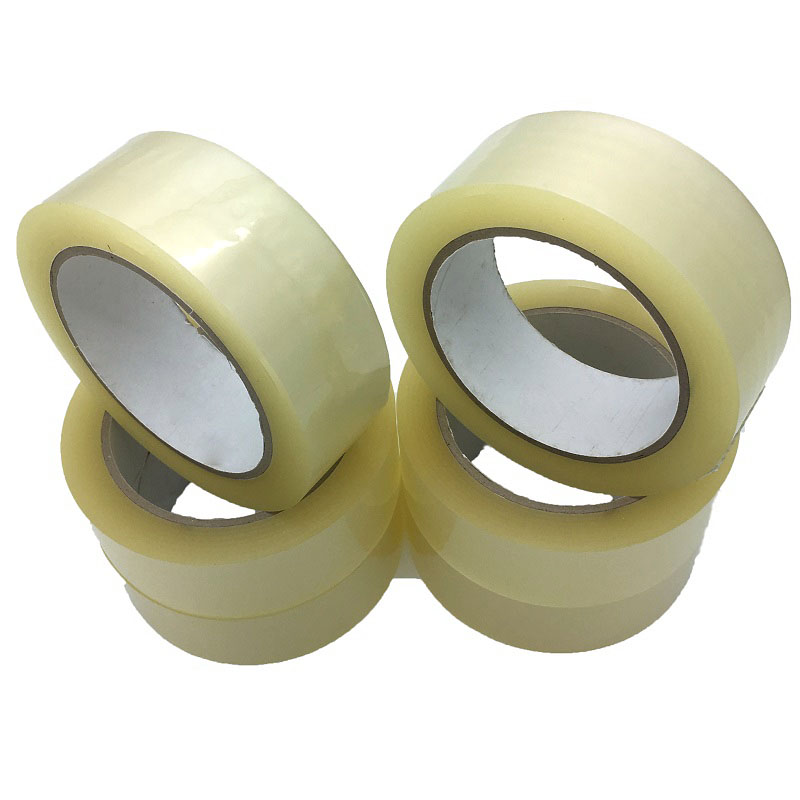 Transparent adhesive package tape