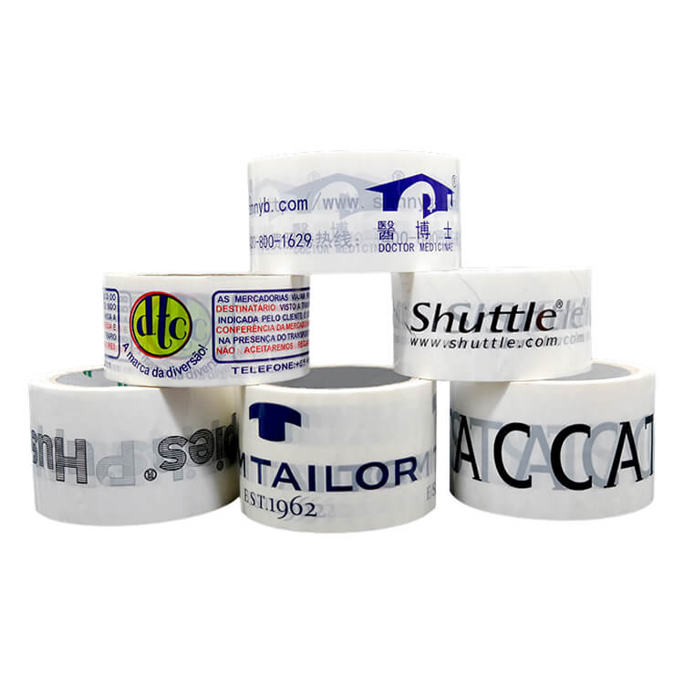 Colour packing tape with printed logo Custom Logo Printed Bopp Adhesive Tape