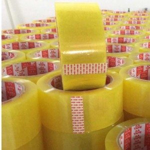 Wholesale China Hot Sale BOPP Hot Melt Packing Clear Yellow Tape