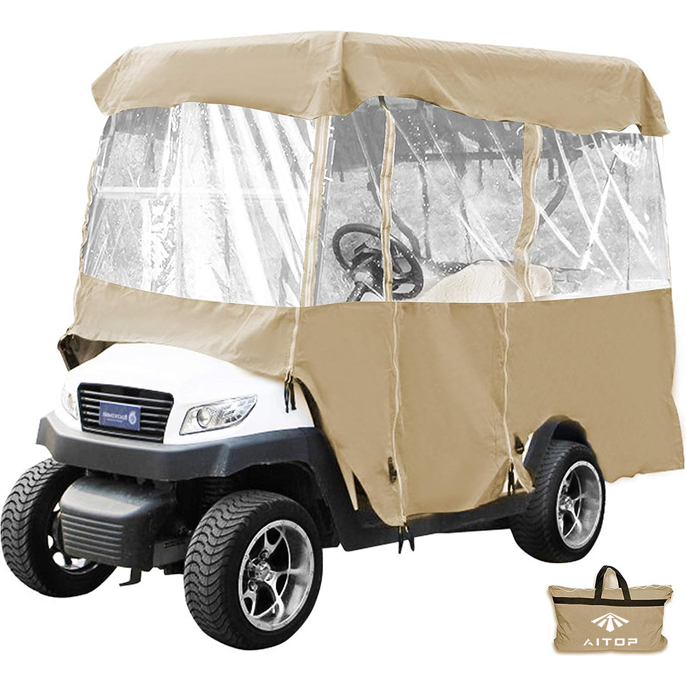 Waterproof Outdoor Golf Cart Driving Enclosure with Transparent Windows