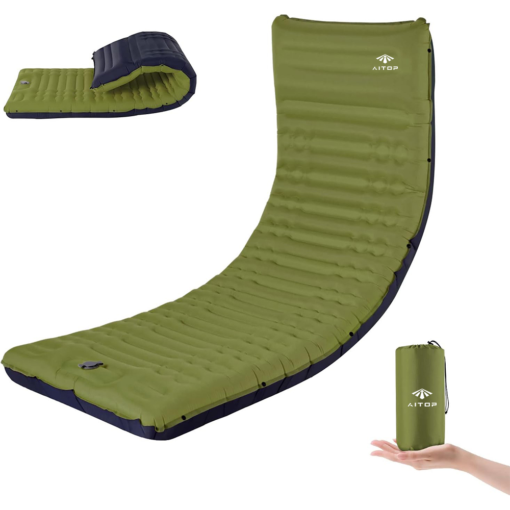 Ultralight Inflatable Sleeping Pad with Built-in Pump