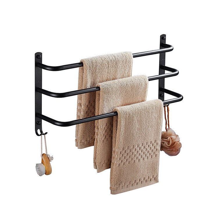 MINGHOU Stainless Steel Bathroom 3-Tier Ladder Towel Hanging Shower Storage Rack: Sleek Organization for Your Bathroom