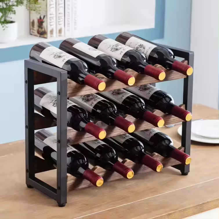 Customized Tabletop Bamboo Wine Rack for Home Count
