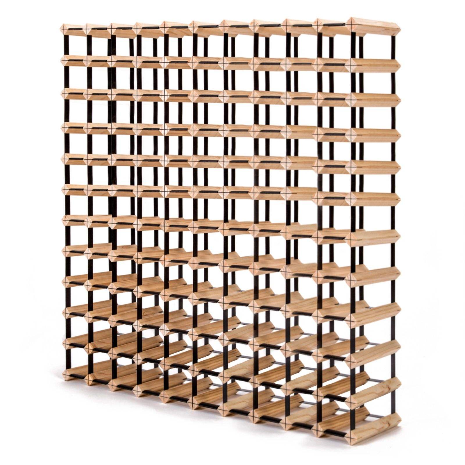 Minghou Presents 120 Bottle Classic Natural Wooden Wine Rack: Modern Elegance for Your Wine Collection