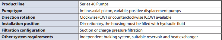 Series 40 Axial Piston Pumps03