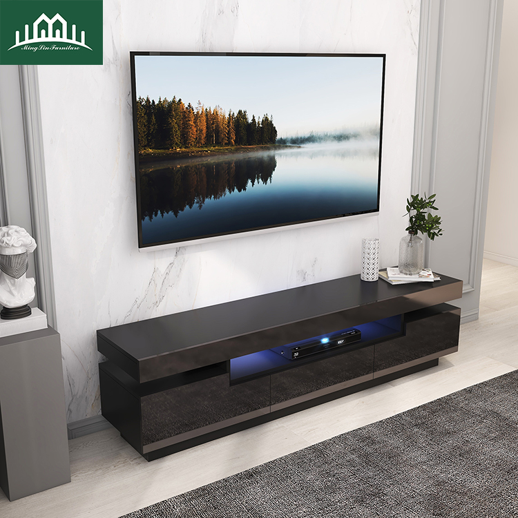 Modern Style Wooden TV Stand Entertainment Center with Drawers