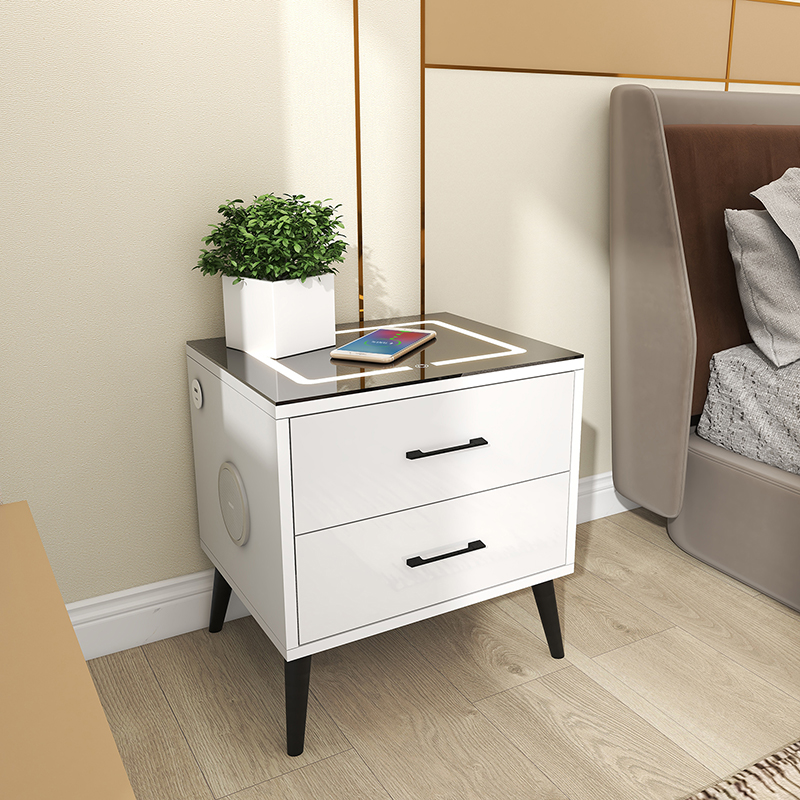 LED Nightstand with Wireless Charging Station