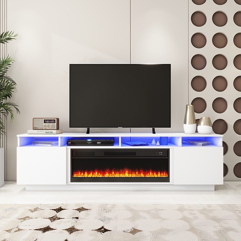 Modern Electric Fireplace TV Stand for Living Room