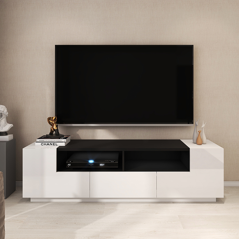 High-Gloss Wood TV Stand Media Console