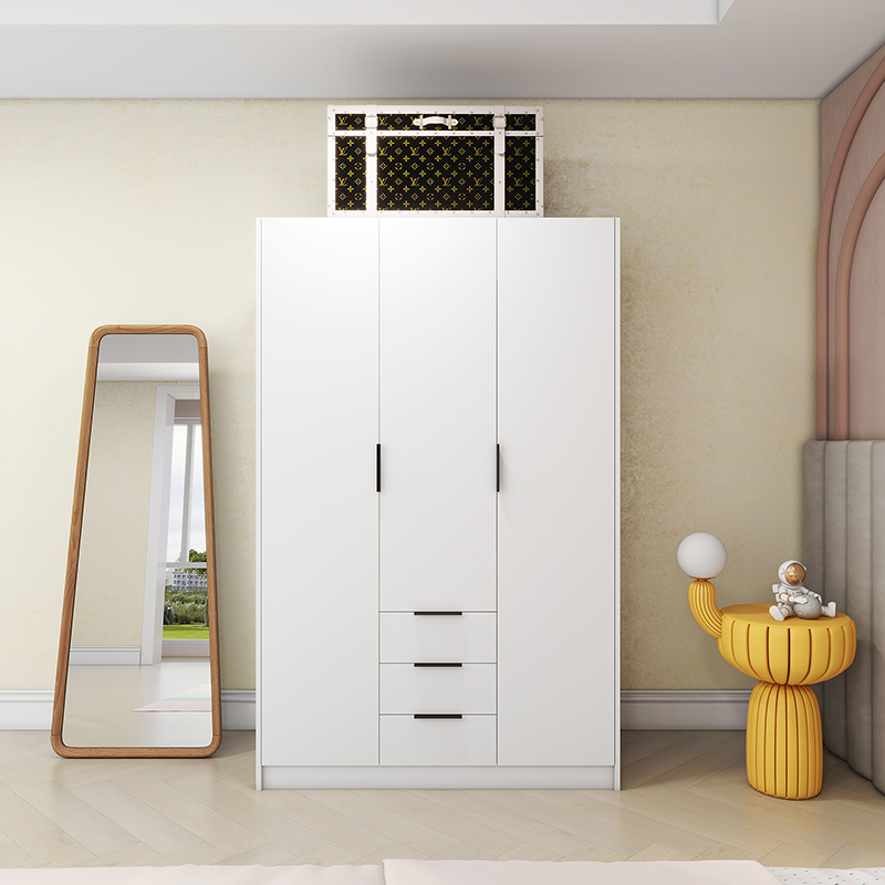 Modern Wood Muti-Functional Armoire with Shelves for Bedroom
