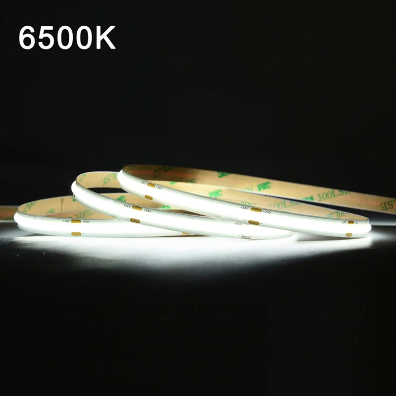 COB Flexible LED Strip Light 12V 24V Warm White 6500ktbd