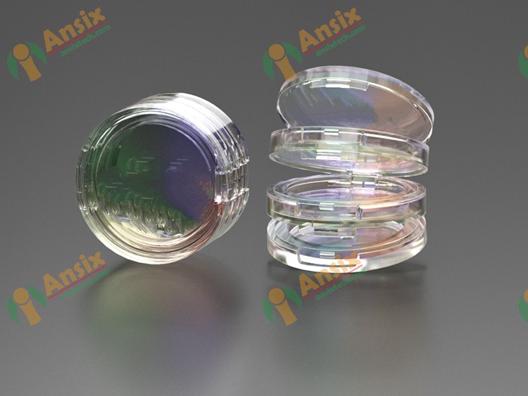 Cosmetics manufacturer custom-made electroplated colorful powder box