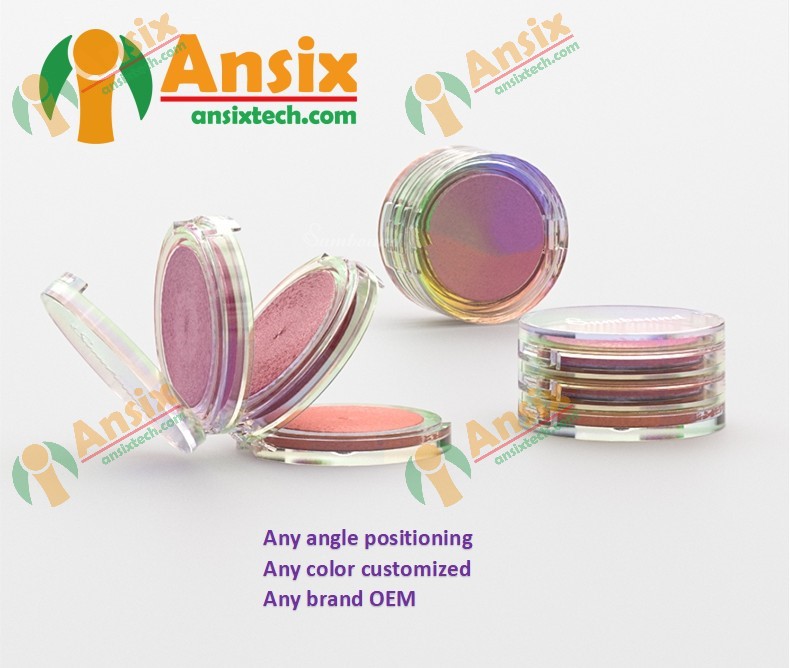 Electroplated colorful powder box OEM and ODM customized brand LOGO OEM 1352y