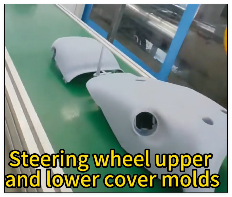 Steering wheel upper and lower cover molds