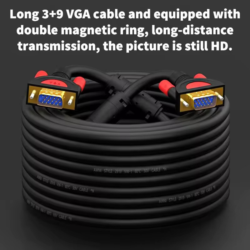 3+9 VGA Male to male Coaxial Monitor Cable04c44