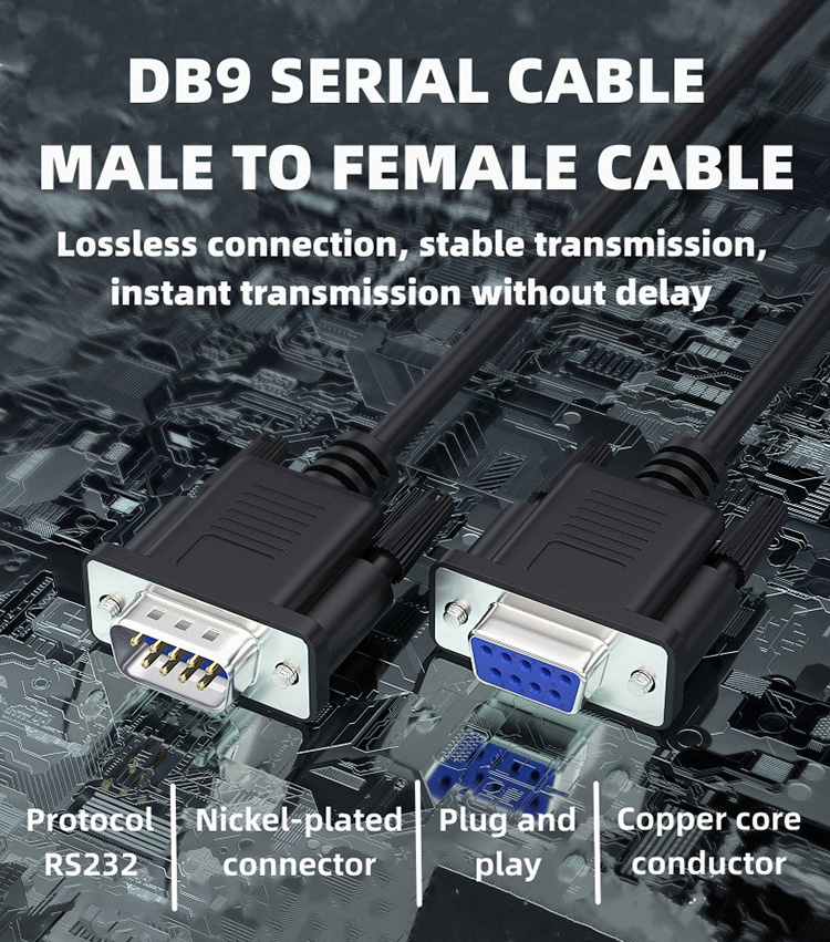 DB9 Rs232 cable 9 Pin Serial Port Cable19el