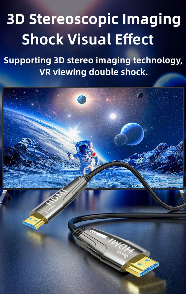 4K 3D HD Video Cable 4K HDMI 2pry