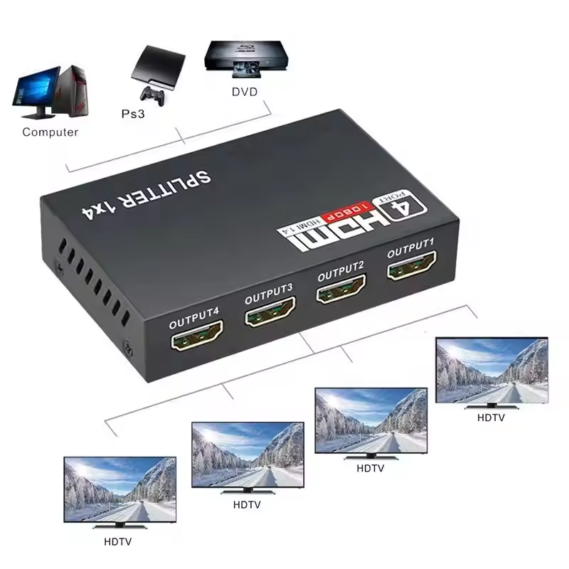 4 HDMI Splitter 1x4 4 Port (1)l8t