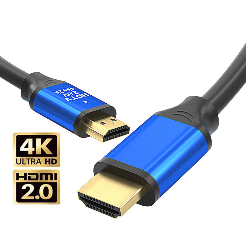 Amewire Blue Gold Plated 20 25 50 Foot Short HDMI 2.0 Cable High Speed 4k 60hz For PS4 TV
