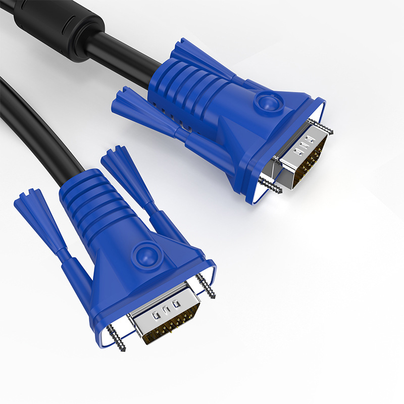 Amewire High Quality HD15 3+4 Blue 15mtr VGA Plug Cable Male to Male Coaxial Monitor Cable