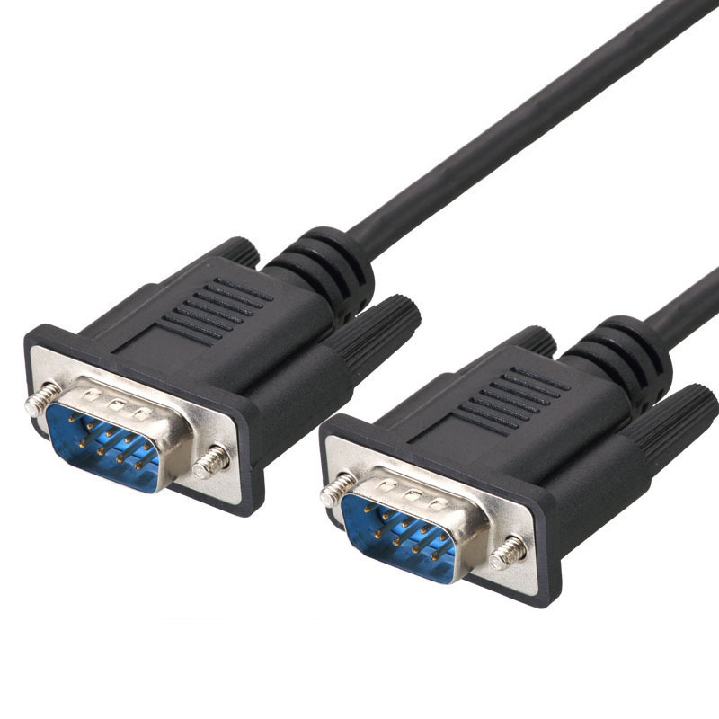 Amewire Factory wholesale price Black Serial Cable DB9 Rs232 cable 9 Pin Serial Port Cable