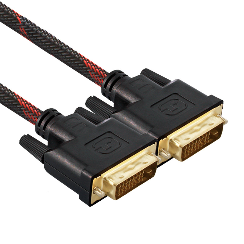 Amewire Wholesale Gold Plated Male to Male DVI Cable 14+1 7.0mm Computer Cable for 1080P HD