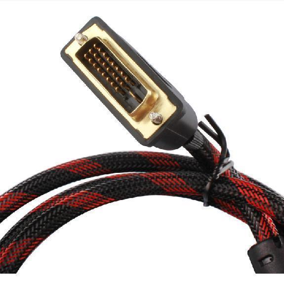Amewire Wholesale Gold Plated Male to Male DVI Cable 14+1 7.0mm Computer Cable for 1080P HD