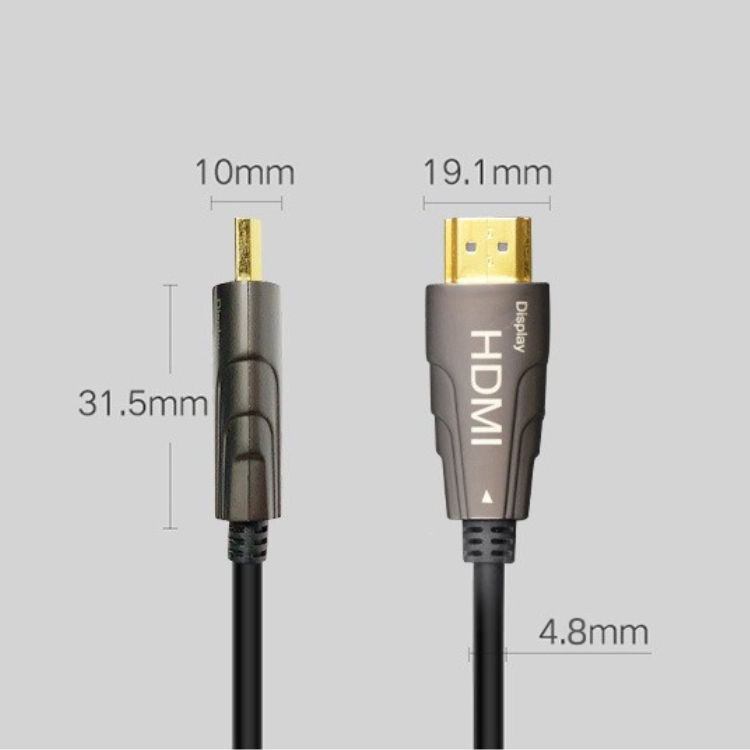 Amewire Wholesale OEM HDMI Cable Gold Plate AOC Fiber Optic Male To Male 2.0 UHD 4K 3D HD Video Cable 4K HDMI 2.0 Cable